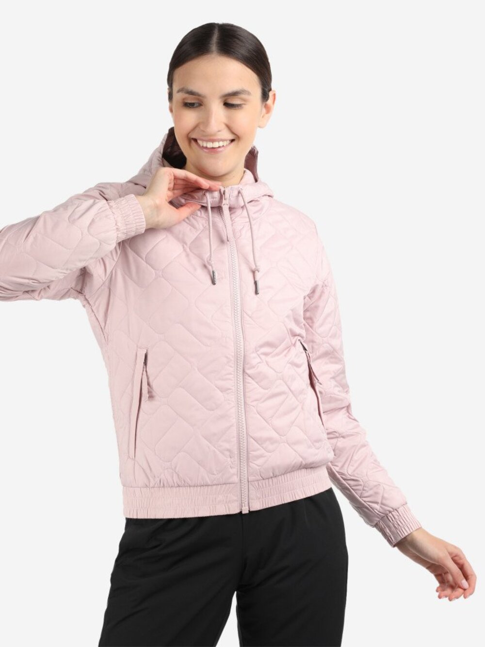 Columbia Women's Soft Pink Sweet View Warm Hooded Insulated Bomber Jacket Size S